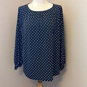 NWT Banana Republic Grey Polka Dotted Top